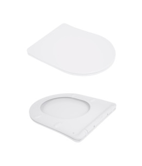 Унітаз підвісний Qtap Jay безободковий Ultra Quiet з сидінням Soft-close QT07335177W