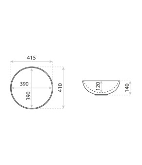 Умивальник Lavita Round 41,5x41 накладний, білий (5900378310228)