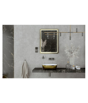Умивальник Lavita Costa Gold/White 46x32,5 накладний (5900378322634)