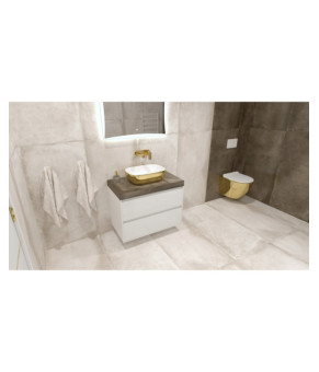 Умивальник Lavita Costa Gold/White 46x32,5 накладний (5900378322634)