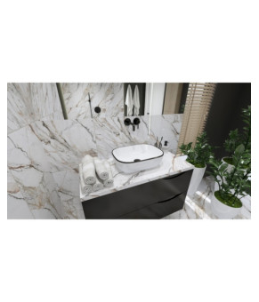Умивальник Lavita Costa Black Line 46x32,5 накладний (5900378325727)