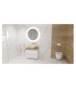 Умивальник Lavita Galera Gold/White 50,5x40 накладний (5900378322597)