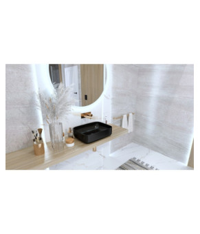 Умивальник Lavita Galera Black Mat 50,5x40 накладний (5900378325949)