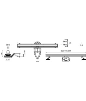 Душовий трап Lavita Linear Slim 900 білий (5908211470443)