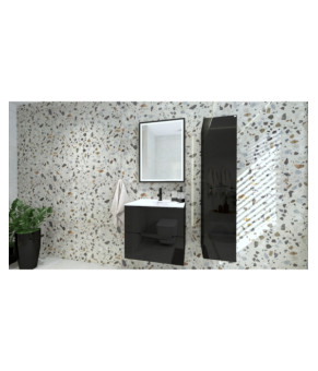Тумбочка підвісна Lavita Kolorado Black Glossy 60 (5900378324706)
