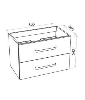 Тумбочка підвісна Lavita Montana 80, wood black (5900378324430)