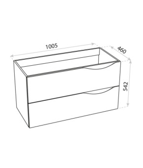 Тумбочка підвісна Lavita Kolorado 1005x460x542 white (5900378314387)