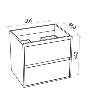 Тумбочка підвісна Lavita Minnesota 60, wood black (5900378324386)