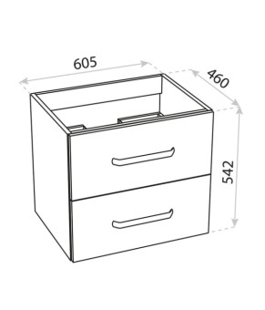 Тумбочка підвісна Lavita Montana 60, wood black (5900378324423)