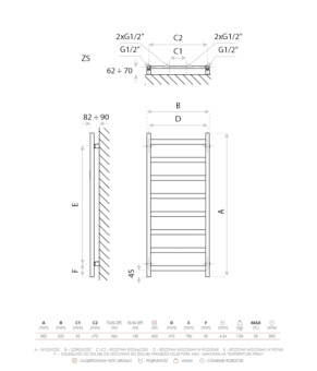 Радіатор Lavita Lungo 960x500 metalic grey (5901804783364)