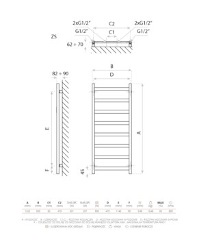 Радіатор Lavita Lungo 1320x500 metalic grey (5901804783340)
