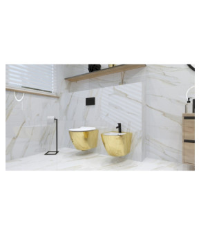 Біде Lavita Sofi Gold/White 49x36,5 підвісне (5900378325086)