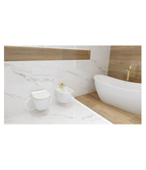 Біде Lavita Sofi With Gold Line 49x36,5 підвісне (5900378325109)