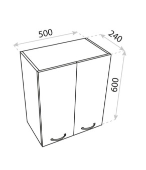 Шафа навісна Lavita Basic Barato 50, білий (5900378314158)