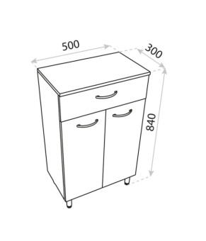 Комод Lavita Basic Barato 50, білий (5900378314172)