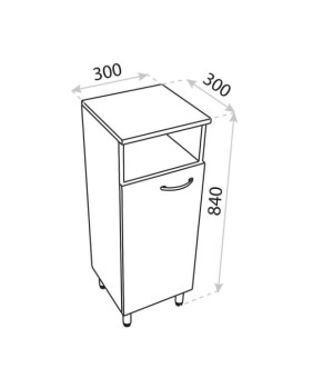 Комод Lavita Basic Barato 30, білий (5900378314165)