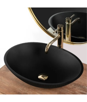 Умивальник Rea Della 37,5x51,5 black matt (REA-U0274)