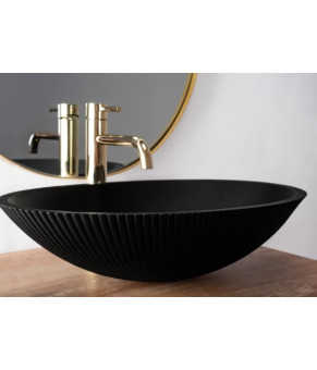 Умивальник Rea Della 37,5x51,5 black matt (REA-U0274)