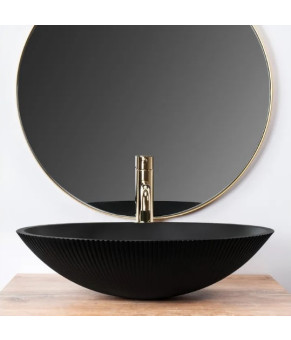 Умивальник Rea Della 37,5x51,5 black matt (REA-U0274)