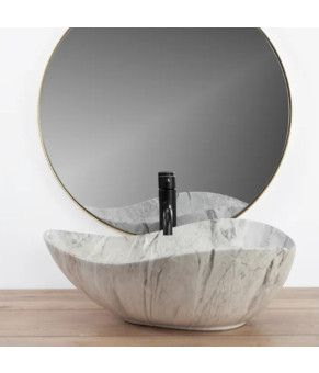 Умивальник Rea Dora Stone 40х51,5 grey (REA-U5066)