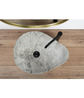 Умивальник Rea Dora Stone 40х51,5 grey (REA-U5066)