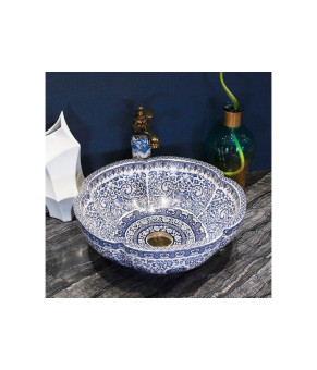 Умивальник Rea Vivien 42,5x42,5 blue (REA-U5666)