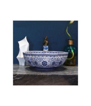 Умивальник Rea Vivien 42,5x42,5 blue (REA-U5666)