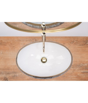Умивальник Rea Meryl 60x40,5 white-gold (REA-U5054)