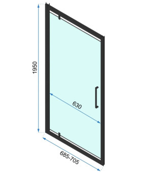 Душова кабіна Rea RAPID SWING 100x70 REA-K6423 + REA-K6407