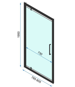 Душова кабіна Rea RAPID SWING 100x80 REA-K6423 + REA-K6408
