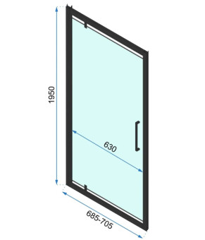 Душова кабіна Rea RAPID SWING 90x70 REA-K6422 + REA-K6407