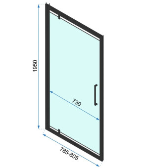 Душова кабіна Rea RAPID SWING 90x80 REA-K6422 + REA-K6408