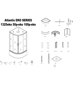 Душевой бокс Atlantis AKL 40P ECO XL 90х90х204 AT-AKL40PECOXL