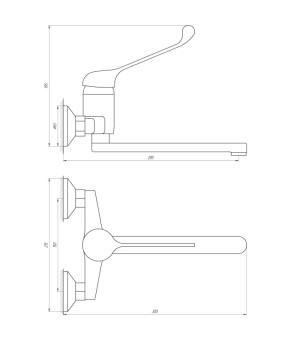 Змішувач для кухні Globus Lux CLINIC GLCA-1044