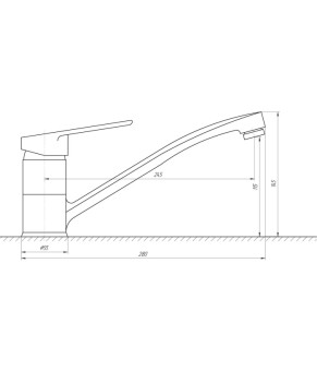 Змішувач для кухні CRISTAL Favorit NEW GNFF-103