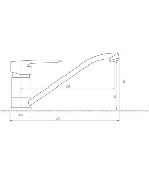 Змішувач для кухні CRISTAL SEVA GSV-0203M