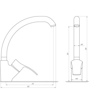 Змішувач для кухні Globus Lux QUEENSLAND GLQU-103S-BIG