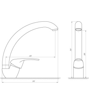 Змішувач для кухні Globus Lux Solly GLSO-0103S