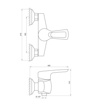 Змішувач для душу Globus Lux SEVA GLSV-0105