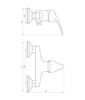 Змішувач для душу Globus Lux Solly GLSO-0105N