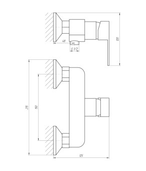 Змішувач для душу Globus Lux Milano GLM-0105N