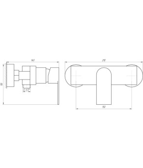 Змішувач для душу Globus Lux SHS-105-M