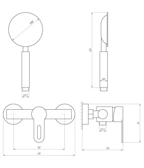 Змішувач для душу Globus Lux RING SR-105