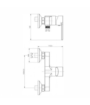 Змішувач для душу Cersanit BRASCO S951-23