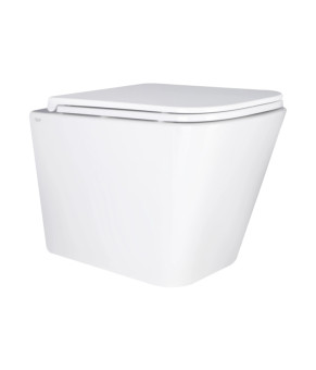 Комплект подвесного унитаза Qtap Tern Ultra Quiet с инсталляцией Nest 4 в 1 (Satin) SD00051281