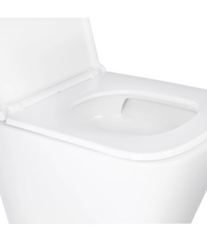 Комплект: Qtap Tern Ultra Quiet унітаз підвісний QT1733052EUQW + Nest комплект інсталяції 4в1 (квадратна клавіша Chrome) QT0133M425 + QT0111M06028CRM