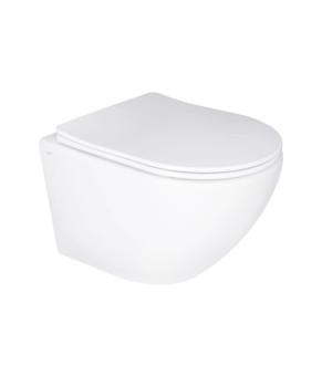 Комплект: Qtap Jay Ultra Quiet унітаз підвісний QT07335177W + Nest комплект інсталяції 4в1 (лінійна клавіша Chrome) QT0133M425 + M08381CRM