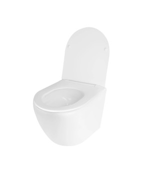 Комплект: Qtap Jay Ultra Quiet унітаз підвісний QT07335177W + Nest комплект інсталяції 4в1 (лінійна клавіша Chrome) QT0133M425 + M08381CRM