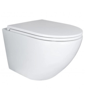 Комплект: Qtap Robin Ultra Quiet унітаз підвісний QT1333046EUQW + Nest комплект інсталяції 4в1 (кругла клавіша Chrome) QT0133M425 + QT0111M11112CRM