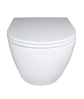 Комплект: Qtap Robin Ultra Quiet унітаз підвісний QT1333046EUQW + Nest комплект інсталяції 4в1 (кругла клавіша Chrome) QT0133M425 + QT0111M11112CRM